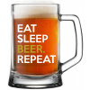 EAT SLEEP BEER. REPEAT - pivný pohár 0,5 l EAT SLEEP BEER. REPEAT - pivný pohár 0,5 l