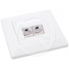 Zásuvka Solarix CAT6 STP 2 x RJ45 pod omítku bílá SX9-2-6-STP-WH Zásuvka Solarix CAT6 STP 2 x RJ45 pod omítku bílá SX9-2-6-STP-WH
