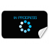 Samolepka obdĺžnik In progress sv. modrá Samolepka obdĺžnik In progress sv. modrá