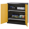Skriňa na chemikálie Systema-T CS-102, korpus antracitový, krídlové dvere žlté, 2 výsuvné vane Skriňa na chemikálie Systema-T CS-102, korpus antracitový, krídlové dvere žlté, 2 výsuvné vane