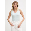 United Colors of Benetton top dámsky z viskózy 32YDDH01C tyrkysová XL United Colors of Benetton top dámsky z viskózy 32YDDH01C tyrkysová XL