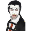 Maska - VAMPÍR - bielo čierna na 1/2 tváre, latex Maska - VAMPÍR - bielo čierna na 1/2 tváre, latex