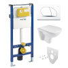 Mereo WC set - Rimless WC oblé, modul pre sadrokartón, biele oválne tlačidlo MM02NSETRS110 Mereo WC set - Rimless WC oblé, modul pre sadrokartón, biele oválne tlačidlo MM02NSETRS110