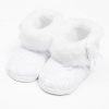 NEW BABY Dojčenské zimné krajkové čižmy New Baby Biele Veľ. 0-3 m
