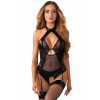 Obsessive Sexy body Dominna - otvorený klin Čierna S/M Obsessive Sexy body Dominna - otvorený klin Čierna S/M
