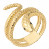 Zlatý prsteň had čierny zirkón 585 (Zlatý prsteň had čierny zirkón 585)
