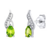 Stříbrné náušnice Lotty s přírodním zeleným olivínem a Brilliance Zirconia FW15429E Stříbrné náušnice Lotty s přírodním zeleným olivínem a Brilliance Zirconia FW15429E