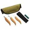 S06 Beavercraft Chip Carving Knives Set (3 knives in roll + accessories) S06 Beavercraft Chip Carving Knives Set (3 knives in roll + accessories)