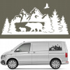 Šablóna na maľovanie na auto CAMPER MOTÍV MEDVEĎ LES 100 x 48 cm Šablóna na maľovanie na auto CAMPER MOTÍV MEDVEĎ LES 100 x 48 cm