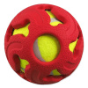 Lopta DOG FANTASY gumová s tenisovou loptičkou červená 7,5 cm Lopta DOG FANTASY gumová s tenisovou loptičkou červená 7,5 cm