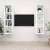 zahrada-XL Nástenné TV skrinky 2 ks, biele, kompozitné drevo 3079862 zahrada-XL Nástenné TV skrinky 2 ks, biele, kompozitné drevo 3079862
