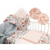 Baby Nellys 6-dielna výhodná súprava pre bábätko s darčekom, 120 x 90 cm - Begónie Baby Nellys 6-dielna výhodná súprava pre bábätko s darčekom, 120 x 90 cm - Begónie