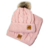 BABY NELLYS Zimná pletená čiapka s brmbolcom + komín, starorůžová, veľ. 104/116 BABY NELLYS Zimná pletená čiapka s brmbolcom + komín, starorůžová, veľ. 104/116