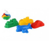 Teddies Formičky Bábovky na písek 4ks plast dopravní prostředky v síťce 12m+ Teddies Formičky Bábovky na písek 4ks plast dopravní prostředky v síťce 12m+
