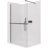 CERANO - Sprchová zástena Walk-in Onyx Cube Ľ/P - 8 mm + polička / držiak na uteráky - hranatá vzpera - čierna matná, transparentné sklo - 80x200 cm CERANO - Sprchová zástena Walk-in Onyx Cube Ľ/P - 8 mm + polička / držiak na uteráky - hranatá vzpera - čierna matná, transparentné sklo - 80x200 cm