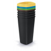 Odpadkový koš COMPACTA Q DROP SET - objem: 4x25 l, barva: recyklvaná černá Odpadkový koš COMPACTA Q DROP SET - objem: 4x25 l, barva: recyklvaná černá