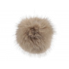 Kožušinový brmbolec s pútkom Ø12 a 14 cm béžová svetlá 1ks Kožušinový brmbolec s pútkom Ø12 a 14 cm béžová svetlá 1ks