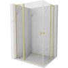Mexen, Mexen Mist L Duo výklopný sprchový kút 120 x 95 cm, transparentný, brúsené zlato - 8A4L-120-095-55-00 Mexen, Mexen Mist L Duo výklopný sprchový kút 120 x 95 cm, transparentný, brúsené zlato - 8A4L-120-095-55-00