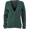 DAIBER JN 660 / Dámsky kardigán s výstrihom do V - forest green XL DAIBER JN 660 / Dámsky kardigán s výstrihom do V - forest green XL