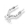Fox Sportauspuff downpipe 76 mm s katalyzátory HJS pro turbodmychadla typu K04 a K06 pro Audi RS4 B5 s motorem 2.7 Fox Sportauspuff downpipe 76 mm s katalyzátory HJS pro turbodmychadla typu K04 a K06 pro Audi RS4 B5 s motorem 2.7