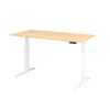 Výškovo nastaviteľný písací stôl, elektrický, pamäťový spínač, C-noha, 1600 x 800 mm, javor/biela Výškovo nastaviteľný písací stôl, elektrický, pamäťový spínač, C-noha, 1600 x 800 mm, javor/biela