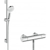 Hansgrohe Sprchová baterie Crometta se sprchovým setem bílá/chrom 27812400 Hansgrohe Sprchová baterie Crometta se sprchovým setem bílá/chrom 27812400