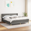 zahrada-XL Boxspring posteľ s matracom tmavosivá 180x200 cm látka 3130210 zahrada-XL Boxspring posteľ s matracom tmavosivá 180x200 cm látka 3130210