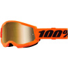 100% Strata 2 Neon Orange, okuliare - True Gold Mirror Lens 100% Strata 2 Neon Orange, okuliare - True Gold Mirror Lens