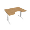 Hobis Pracovný stôl Motion Ergo, ZO, 2S, 120x70,5-120,5x90 cm, dub/biela Hobis Pracovný stôl Motion Ergo, ZO, 2S, 120x70,5-120,5x90 cm, dub/biela