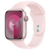 Apple Watch Series 9 Cellular 45mm Růžový hliník se světle růžovým sportovním řemínkem S/M MRMK3QC/A