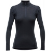 DEVOLD Hiking Woman Half Zip Neck, Black - L DEVOLD Hiking Woman Half Zip Neck, Black - L