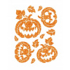 Brokátové nálepky Halloweenská dekorácia na okno - tekvica, tekvice Brokátové nálepky Halloweenská dekorácia na okno - tekvica, tekvice