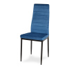 Zamatová jedálenská stolička Collet modrá Zamatová jedálenská stolička Collet modrá
