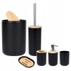Sada kúpeľňových doplnkov Orion, 6-dielna, béžová a čierna Sada kúpeľňových doplnkov Orion, 6-dielna, béžová a čierna