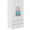 Detská šatníková skriňa s nádherným levíkom 180x55x90 cm Detská šatníková skriňa s nádherným levíkom 180x55x90 cm