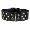 Obojok kožený 7cm + nity - čierny Obojok kožený 7cm + nity - čierny