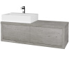 Dreja Umývadlová skriňa STORM SZZ2 120 (umývadlo Kube) - D01 Betón / D01 Betón / Levé Dreja Umývadlová skriňa STORM SZZ2 120 (umývadlo Kube) - D01 Betón / D01 Betón / Levé
