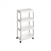 Úzky pojazdný regál na kolieskach, 4 poschodia, 40x22x86 cm Úzky pojazdný regál na kolieskach, 4 poschodia, 40x22x86 cm