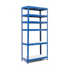 Policový regál Trestles RH 2000x900x500, nosnosť 2100 kg, 6 políc Farba: modrá, Typ police: biela HDF 5 mm Policový regál Trestles RH 2000x900x500, nosnosť 2100 kg, 6 políc Farba: modrá, Typ police: biela HDF 5 mm