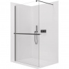 CERANO - Sprchová zástena Walk-in Onyx Round Ľ/P - 10 mm + polička / držiak na uteráky - okrúhla vzpera - čierna matná, transparentné sklo - 140x200 cm CERANO - Sprchová zástena Walk-in Onyx Round Ľ/P - 10 mm + polička / držiak na uteráky - okrúhla vzpera - čierna matná, transparentné sklo - 140x200 cm
