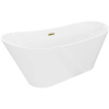 Mexen Dora voľne stojaca vaňa 150 x 75 cm, biela, zlatý prepad - 52071507500-50 Mexen Dora voľne stojaca vaňa 150 x 75 cm, biela, zlatý prepad - 52071507500-50