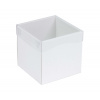 Darčeková krabička s priehľadným vekom 150x150x150/35 mm, biela Darčeková krabička s priehľadným vekom 150x150x150/35 mm, biela