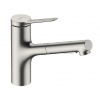 Hansgrohe Zesis M33 - Drezová batéria s výsuvnou spŕškou, vzhľad nerezový 74820800 Hansgrohe Zesis M33 - Drezová batéria s výsuvnou spŕškou, vzhľad nerezový 74820800