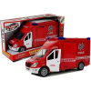Lean Toys Hasičské auto s otvárateľnými dverami, na naťahovanie červené Lean Toys Hasičské auto s otvárateľnými dverami, na naťahovanie červené
