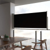 vidaXL Zaťahovacia bočná markíza na terasu 100x300 cm, čierna vidaXL Zaťahovacia bočná markíza na terasu 100x300 cm, čierna