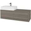 Dreja Umývadlová skriňa STORM SZZ2 120 (umývadlo Kube) - D03 Cafe / D03 Cafe / Levé Dreja Umývadlová skriňa STORM SZZ2 120 (umývadlo Kube) - D03 Cafe / D03 Cafe / Levé