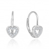 Beneto Něžné srdíčkové stříbrné náušnice AGUC2667D Beneto Něžné srdíčkové stříbrné náušnice AGUC2667D