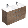 Swiss aqua technologies Koupelnová skříňka s umyvadlem SAT Cube Way 120x76,5x46 cm dub Wellington mat CUBE461203DWMOD Swiss aqua technologies Koupelnová skříňka s umyvadlem SAT Cube Way 120x76,5x46 cm dub Wellington mat CUBE461203DWMOD