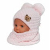 BABY NELLYS Pletený nákrčník / komínok - ružový BABY NELLYS Pletený nákrčník / komínok - ružový