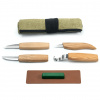 S48 Beavercraft Wood Carving Tool Set for Spoon Carving (4 tools in roll + accessories) S48 Beavercraft Wood Carving Tool Set for Spoon Carving (4 tools in roll + accessories)